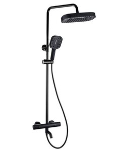 Изображение товара Душевая система ALMAes Deivon SDI-1834, термостатическая, черная