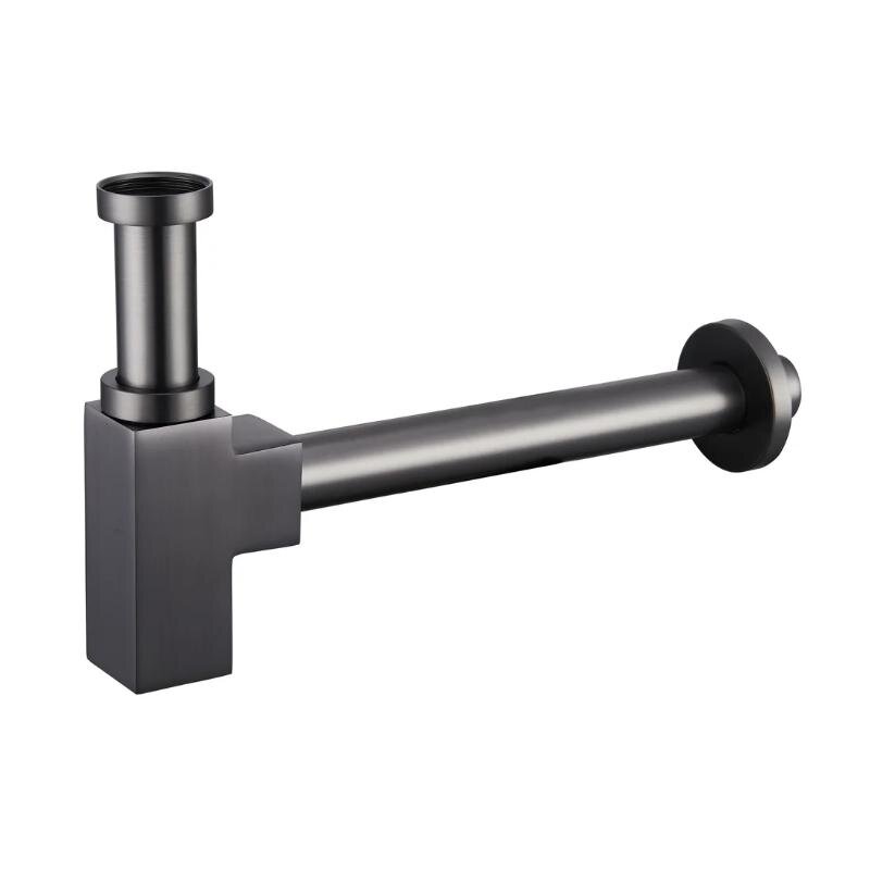 Изображение товара Сифон для раковины BelBagno BB-SMQ2-GM, цвет оружейная сталь