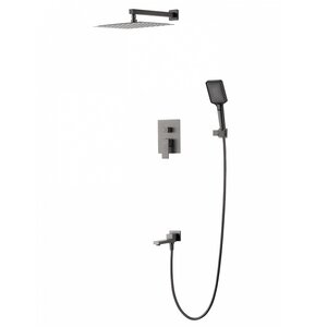 Изображение товара Современная душевая система Wonzon & Woghand Cube 2.0, PVD темный графит Германия Изображение товара Современная душевая система Wonzon & Woghand Cube 2.0, PVD темный графит Германия