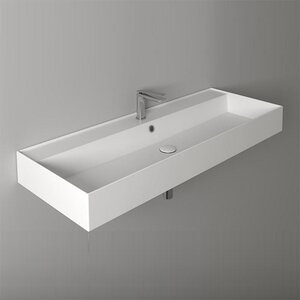 Изображение товара Раковина Simas Agile AG121 bi*1, 121 х 46 см, подвесная, с переливом, белая