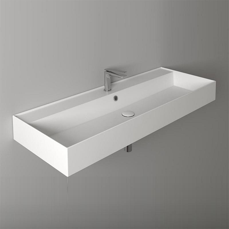 Изображение товара Раковина Simas Agile AG121 bi*1, 121 х 46 см, подвесная, с переливом, белая Изображение товара Раковина Simas Agile AG121 bi*1, 121 х 46 см, подвесная, с переливом, белая
