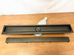 Изображение товара Дренажный канал ALMAes Arianda AR100GR, 100 см, решетка под плитку, графит