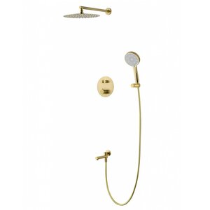 Изображение товара Душевая система Wonzon & Woghand Stick WW-88929010-BG, термостатическая, PVD золото брашированное