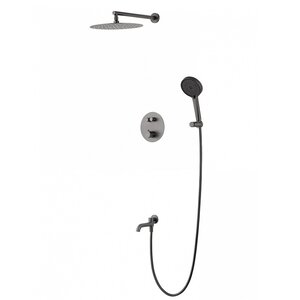 Изображение товара Душевая система Wonzon & Woghand Stick WW-88929010-BGM, термостатическая, PVD темный графит