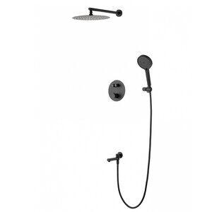 Изображение товара Душевая система Wonzon & Woghand Stick WW-88929010-MB, термостатическая, черный матовый