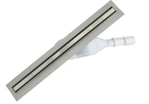 Изображение товара Дренажный канал ALMAes Bajo BG100CH, 100 см, решетка под плитку, хром