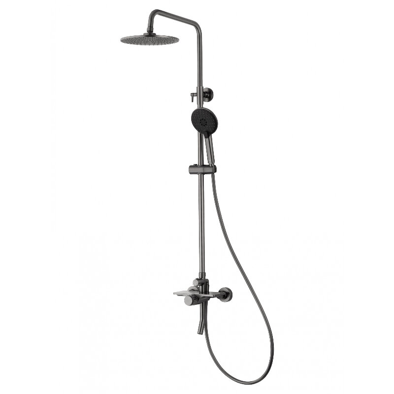 Изображение товара Душевая система Wonzon & Woghand Click WW-N3S962-BGG, PVD-покрытие, цвет графит темный