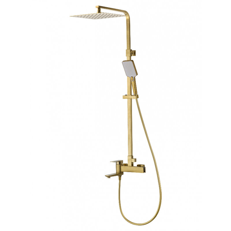 Изображение товара Душевая система Wonzon & Woghand Edge WW-88739003-BG, PVD-покрытие, цвет золото брашированное