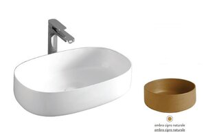 Изображение товара Раковина ArtCeram Cognac Countertop COL003 18 00, накладная, цвет ombra cipro naturale, 55 х 35 х 14,5 см