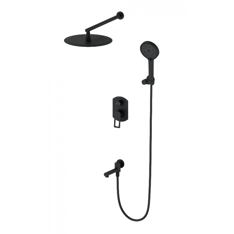 Изображение товара Душевая система Frame WW-88939010-MB Wonzon & Woghand — черный матовый