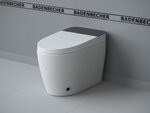 Электронный приставной унитаз-биде Badenbecher SMART X1 Premium (черный дисплей), с функцией биде, подогревом сиденья, смыв торнадо, белый - фото 1