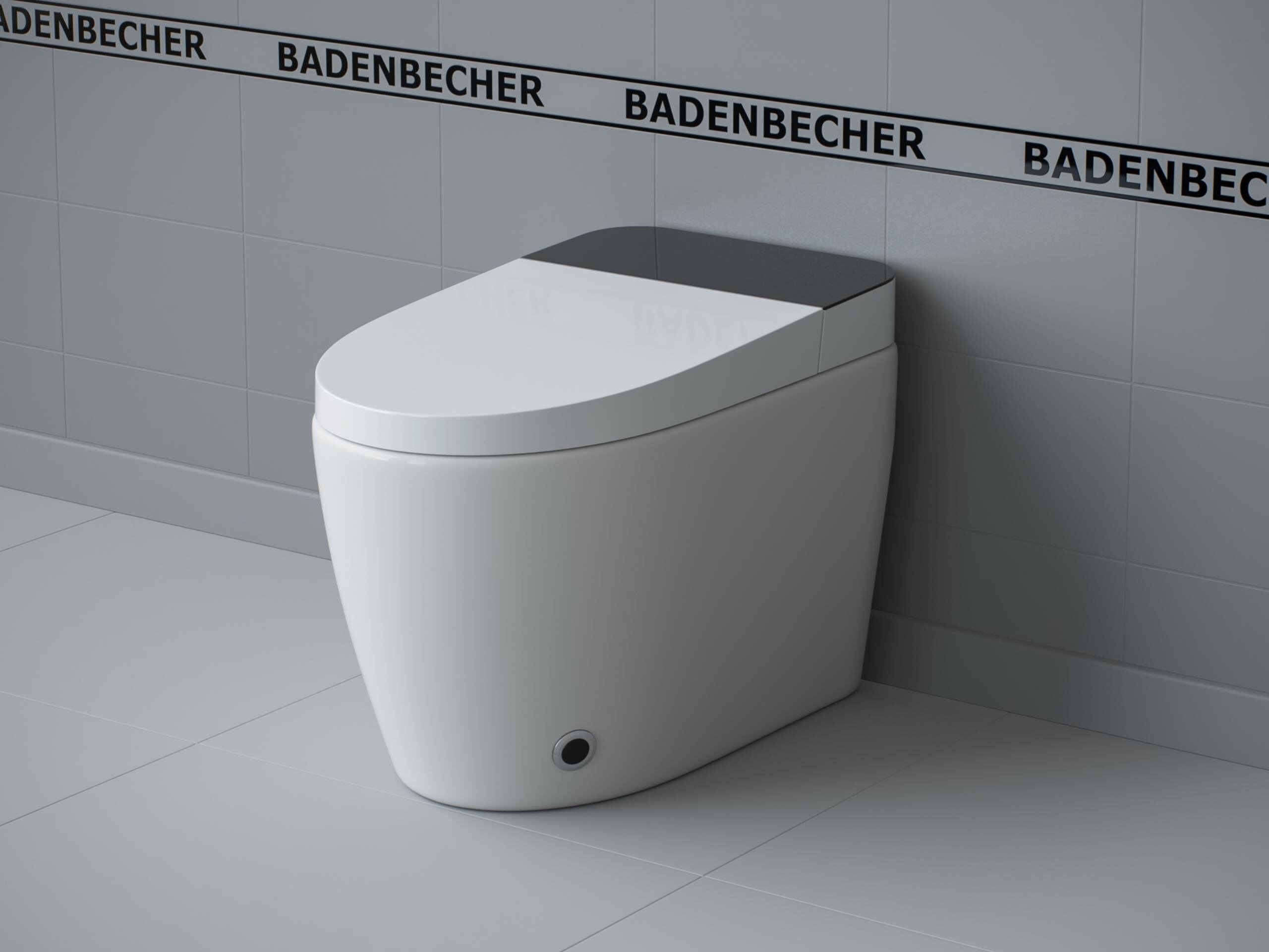 Изображение товара Электронный приставной унитаз-биде Badenbecher SMART X1 Premium (черный дисплей), с функцией биде, подогревом сиденья, смыв торнадо, белый Изображение товара Электронный приставной унитаз-биде Badenbecher SMART X1 Premium (черный дисплей), с функцией биде, подогревом сиденья, смыв торнадо, белый