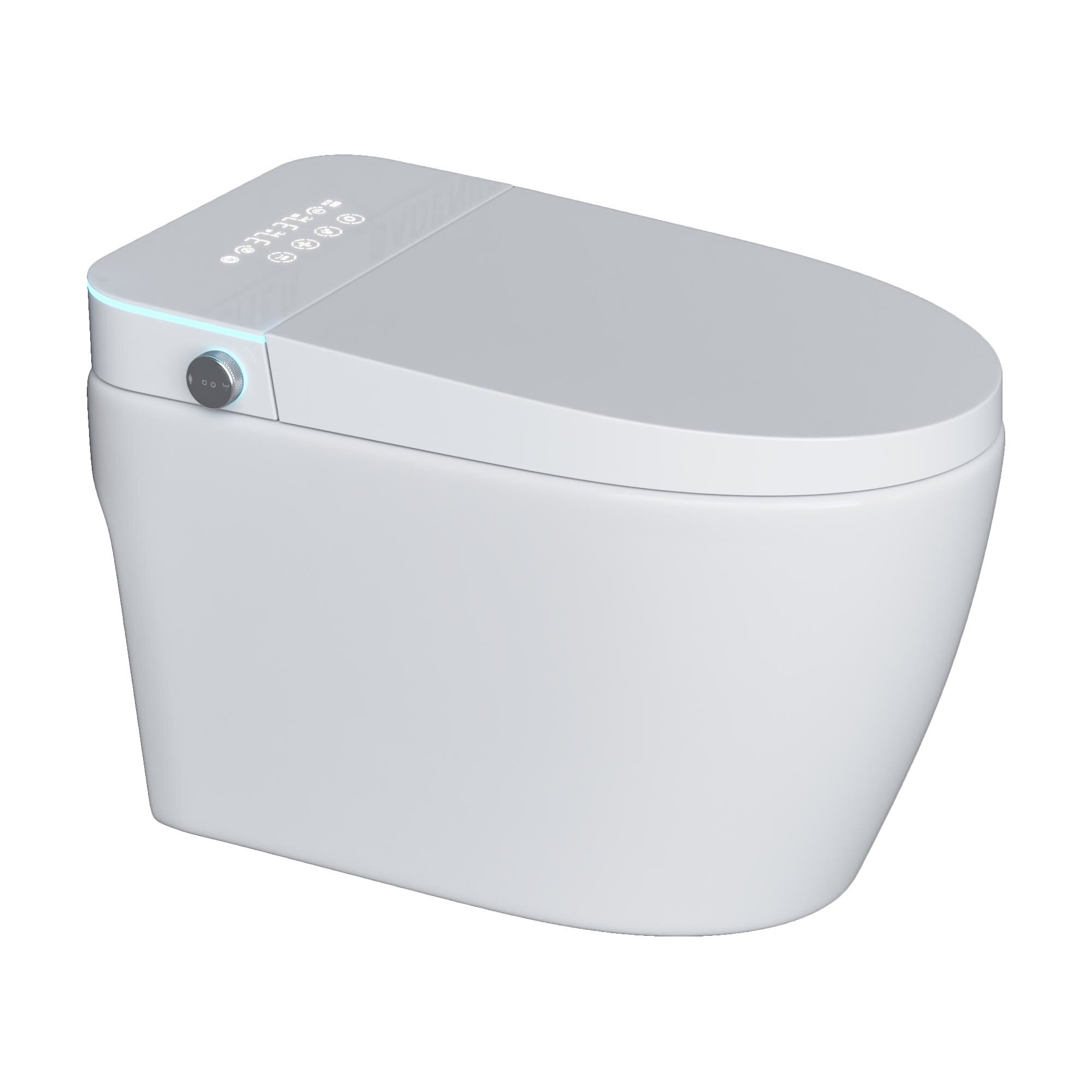 Изображение товара Электронный приставной унитаз-биде Badenbecher SMART X1 Premium (белый дисплей), с функцией биде, подогревом сиденья, смыв торнадо, белый Изображение товара Электронный приставной унитаз-биде Badenbecher SMART X1 Premium (белый дисплей), с функцией биде, подогревом сиденья, смыв торнадо, белый