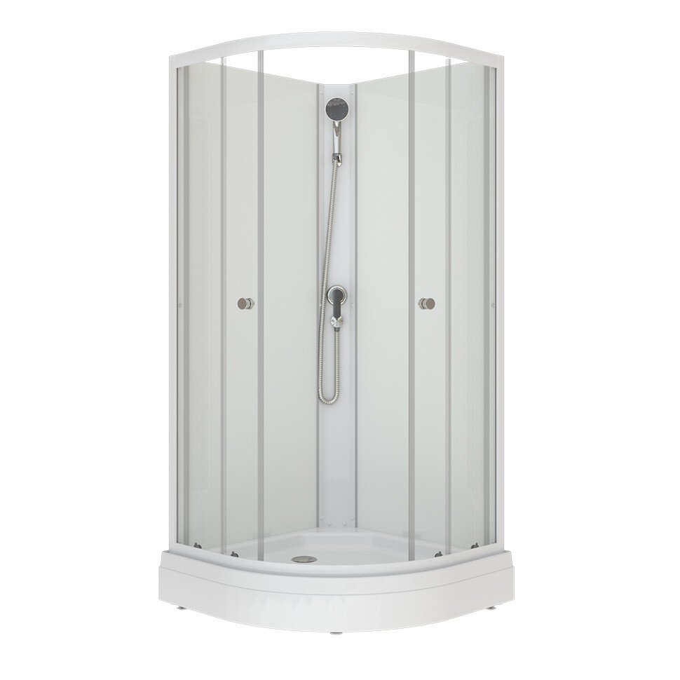 Изображение товара Душевая кабина Triton Экстра Щ0000076116, 88 x 88 см, поддон 17 см, стекло прозрачное, профиль белый Изображение товара Душевая кабина Triton Экстра Щ0000076116, 88 x 88 см, поддон 17 см, стекло прозрачное, профиль белый