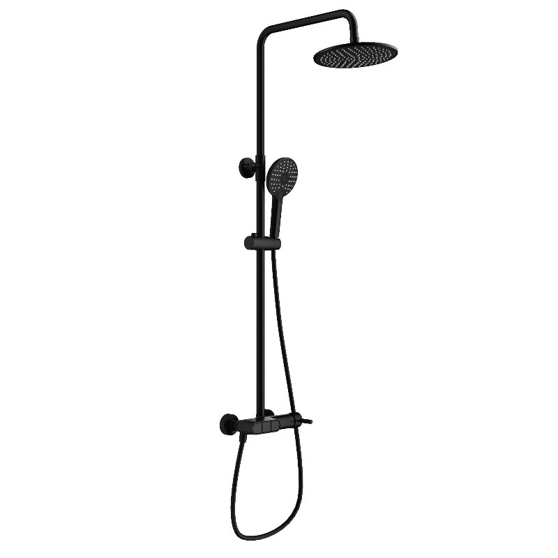 Изображение товара Душевая система Wonzon & Woghand Muse WW-A30653-MB черный матовый с PVD покрытием