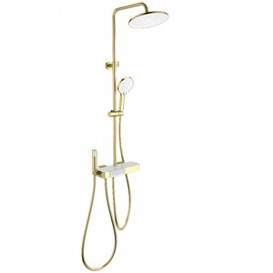 Изображение товара Душевая система Wonzon & Woghand Muse WW-B3580-BG, с термостатом, с гигиеническим душем, PVD-покрытие, цвет золото брашированное