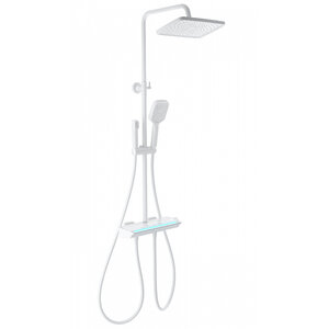 Изображение товара Душевая система Wonzon & Woghand Muse WW-B4174-MW, с термостатом, с гигиеническим душем, цвет белый матовый