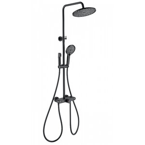 Изображение товара Душевая система Wonzon & Woghand Muse WW-B4113-MB, с термостатом, с гигиеническим душем, цвет черный матовый