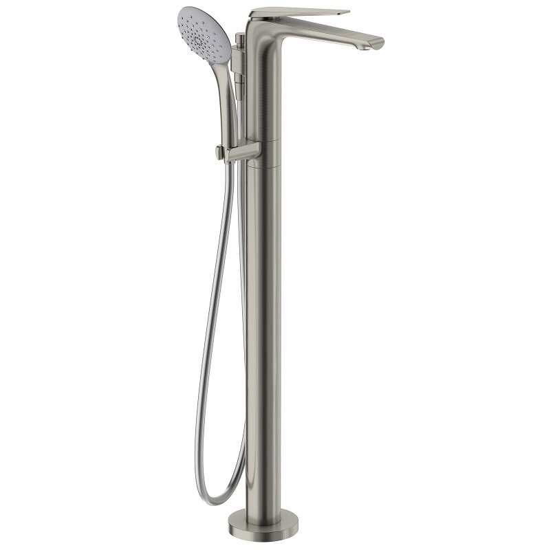 Изображение товара Смеситель Jacob Delafon Avid для ванны и душа никель с ручным душем 102.9 см Изображение товара Смеситель Jacob Delafon Avid для ванны и душа никель с ручным душем 102.9 см