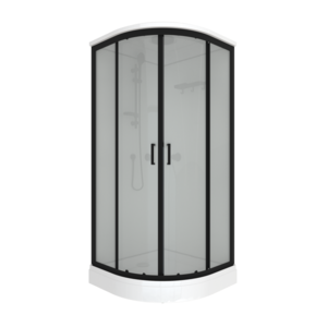 Изображение товара Душевая кабина Triton Прайм-Блэк-Вельвет Щ0000076117, 90 x 90 см, поддон 17 см, стекло прозрачное, профиль черный