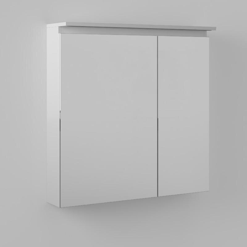 Изображение товара Зеркальный шкаф Briz Сити 232 02-28080-00 00 Белый глянец с LED-подсветкой