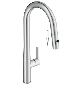 Изображение товара Смеситель Cersanit Oliva A69017, для кухонной мойки, с выдвижным изливом, хром