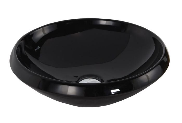 Изображение товара Мебельная раковина Creavit MN045.40000 черная накладная керамическая угловая диаметр 45 см