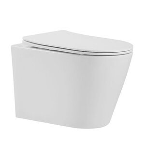 Изображение товара Подвесной унитаз Prato Рим PR-2380A, безободковый, смыв торнадо, крышка-сиденье с микролифтом, белый