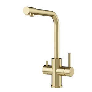 Изображение товара Смеситель для кухонной мойки Domaci Ливорно D8672GM, с подключением к фильтру, PVD золото матовое
