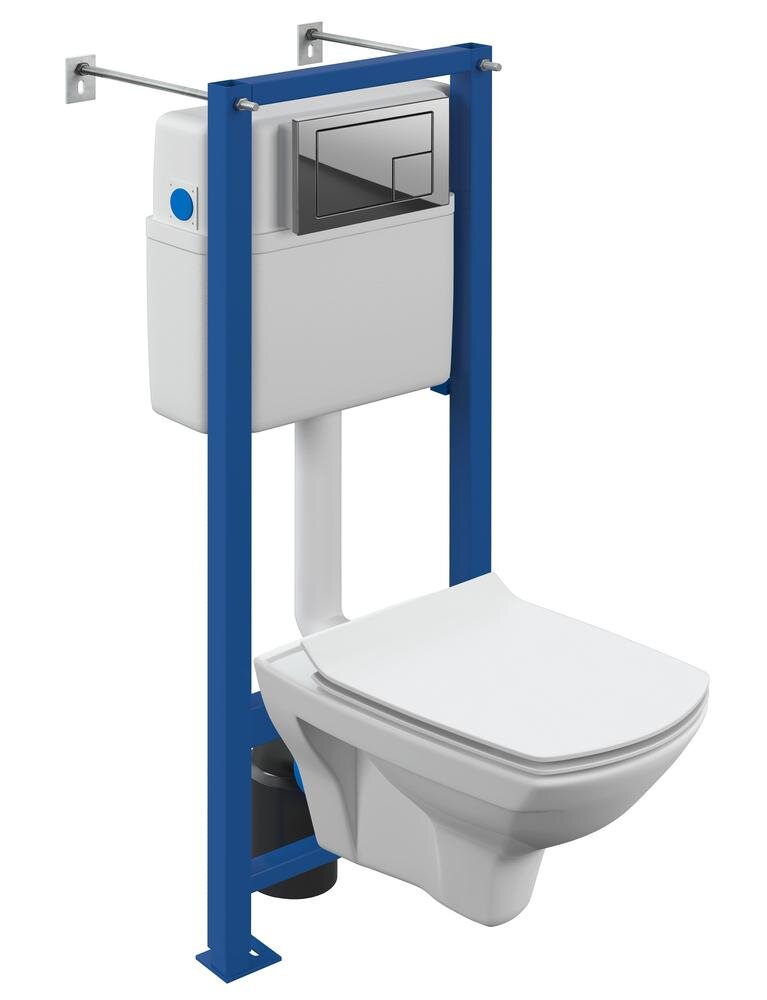 Изображение товара Инсталляция Cersanit Vector A64441 с безободковым унитазом Carina XL белый