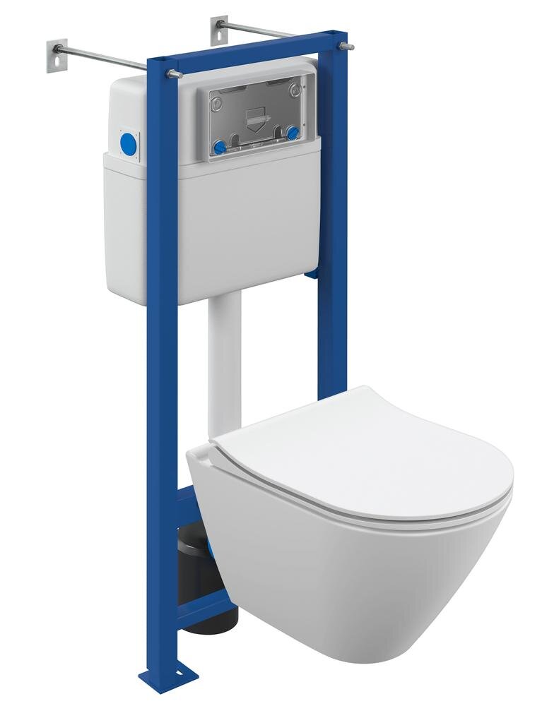 Изображение товара Инсталляция Cersanit Vector A64917 с унитазом City Smart, белая