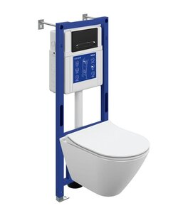 Изображение товара Инсталляция Cersanit Aqua 40 Smart M A69324 с безободковым унитазом City Smart Изображение товара Инсталляция Cersanit Aqua 40 Smart M A69324 с безободковым унитазом City Smart