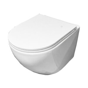 Изображение товара Подвесной унитаз Relisan WM 715 Гл000027654 безободковый, смыв торнадо, крышка-сиденье микролифт, белый