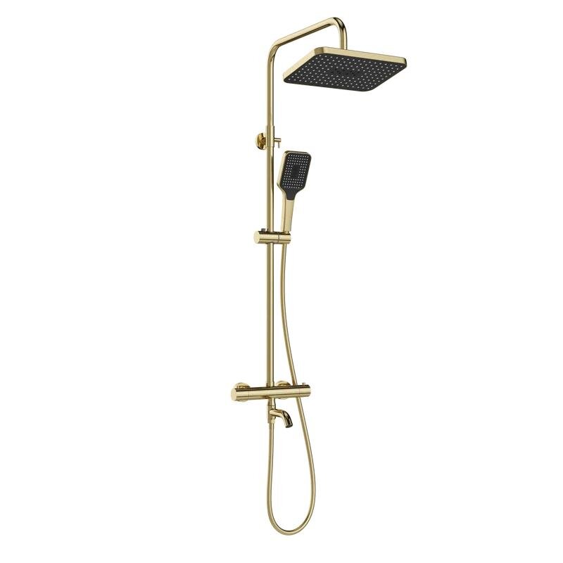 Изображение товара Душевая система Stworki Готланд S13175GM, термостатическая, цвет золото матовое