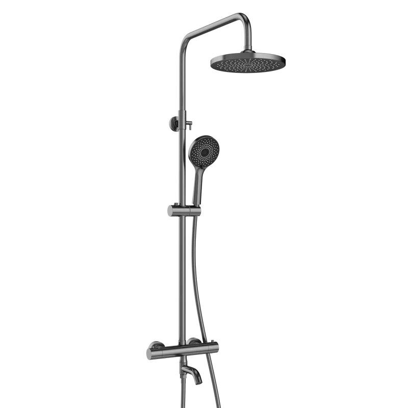 Изображение товара Душевая система Stworki Готланд S13170GB, термостатическая, цвет вороненая сталь