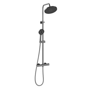 Изображение товара Душевая система Stworki Сортланд S10160GB, термостатическая, цвет вороненая сталь