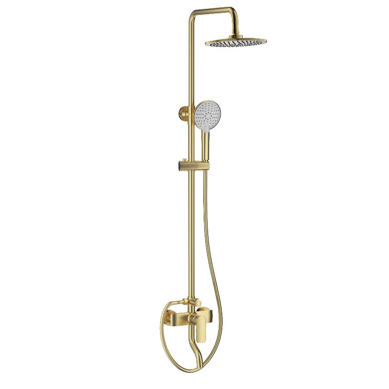 Изображение товара Душевая система Wonzon & Woghand Line WW-AE3354-BG, PVD-покрытие, цвет золото брашированное Изображение товара Душевая система Wonzon & Woghand Line WW-AE3354-BG, PVD-покрытие, цвет золото брашированное