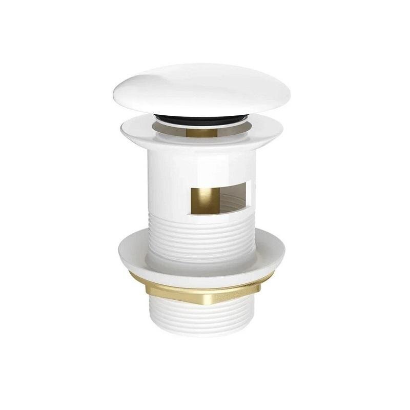 Изображение товара Донный клапан для раковины Stworki SW-001WH, с системой клик-клак, цвет белый