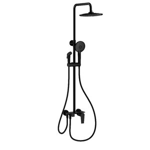 Изображение товара Душевая система Wonzon & Woghand WW-A30874-MB, с гигиеническим душем, цвет черный матовый