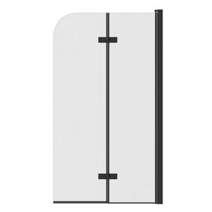 Изображение товара Стеклянная распашная двустворчатая шторка на ванну Relisan 80140-CL-BM2 80x140 см