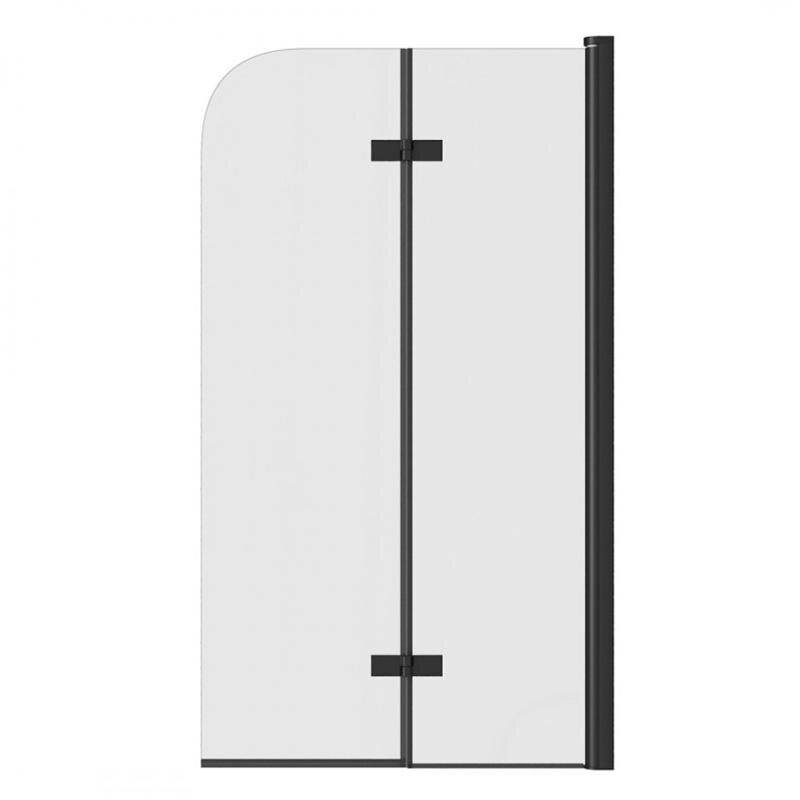 Изображение товара Стеклянная распашная двустворчатая шторка на ванну Relisan 80140-CL-BM2 80x140 см