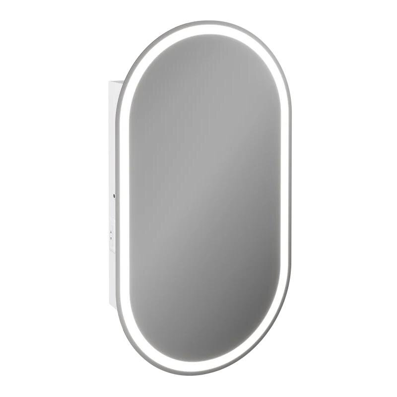 Изображение товара Зеркальный шкаф с LED-подсветкой и инфракрасным выключателем 45 см белый