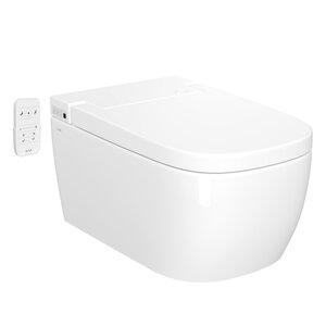 Изображение товара Подвесной унитаз Vitra V-Care 5674B003-6193 Basik, с системой дозирования моющих и дезодорирующих средств, крышка микролифт, с функцией биде