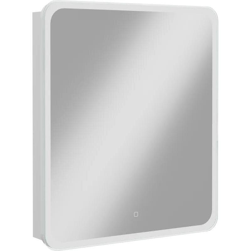 Изображение товара Зеркальный шкаф с LED-подсветкой и сенсорным выключателем, 70 см белый