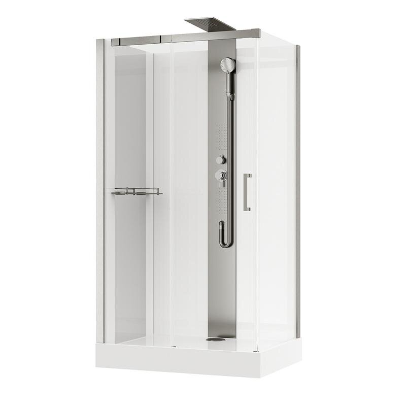 Изображение товара Душевая кабина Black&White Galaxy G8708N 80х110 см гидромассаж стекло никель