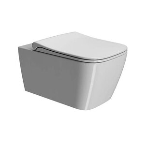 Изображение товара Подвесной унитаз GSI Nubes 9615FR511, безободковый, смыв торнадо, белый