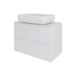 Изображение товара Тумба с раковиной Orange Otto Ot-75TuMDF+B03-600W, 75 см, подвесная, белый