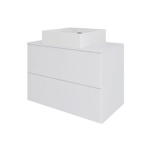 Изображение товара Тумба с раковиной Orange Otto Ot-75TuMDF+B04-500W, 75 см, подвесная, белый