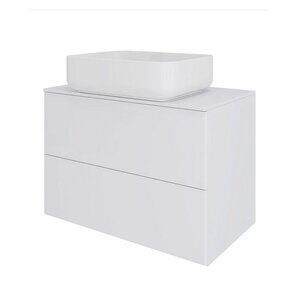 Изображение товара Тумба с раковиной Orange Otto Ot-75TuMDF+B05-500W, 75 см, подвесная, белый