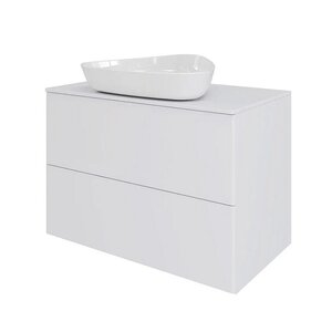 Изображение товара Тумба с раковиной Orange Otto Ot-75TuMDF+B07-500W 75 см подвесная белая